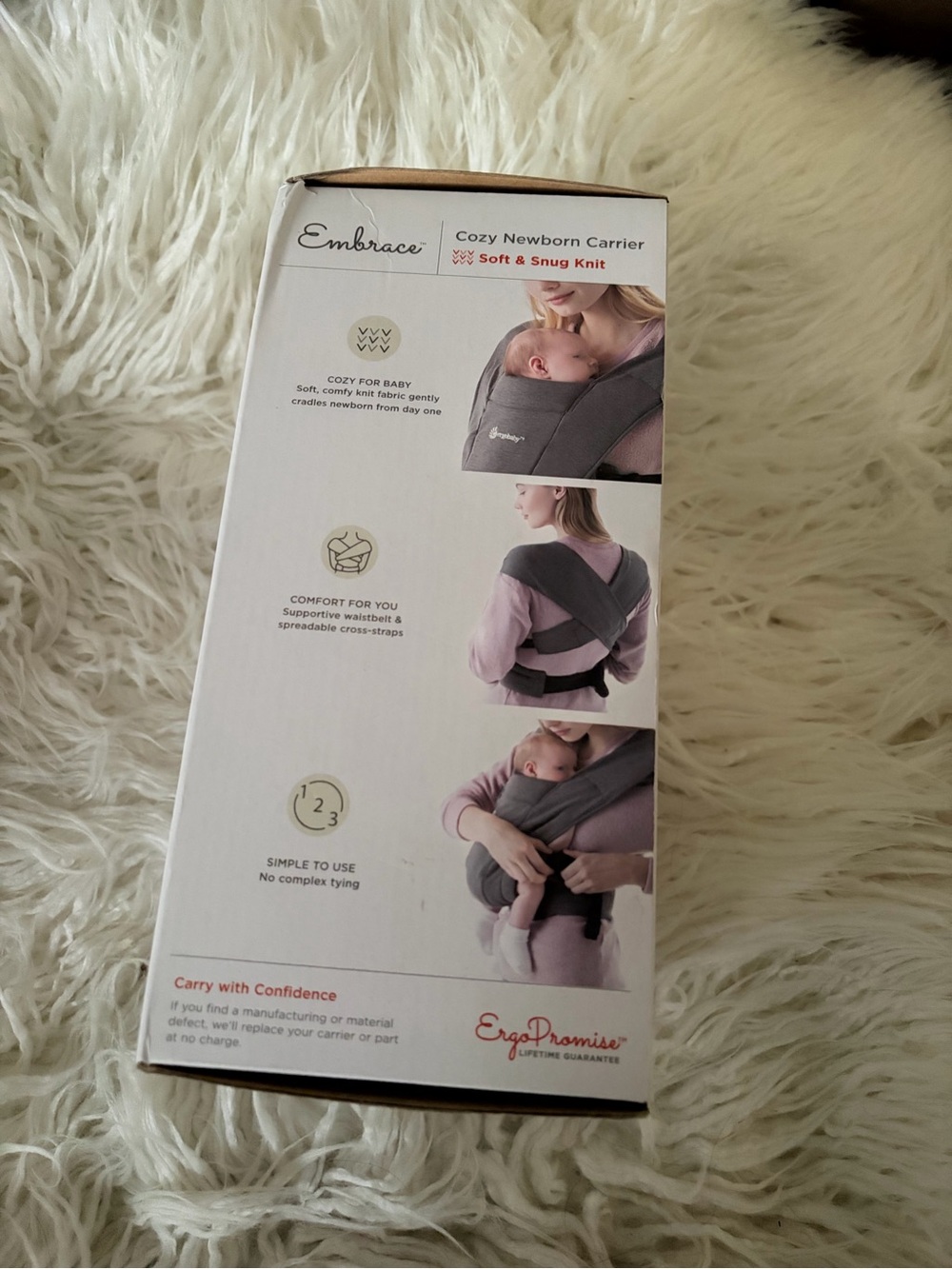 NWT- Ergobaby Soft Jersey Camel - Picture 5 of 6